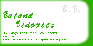 botond vidovics business card